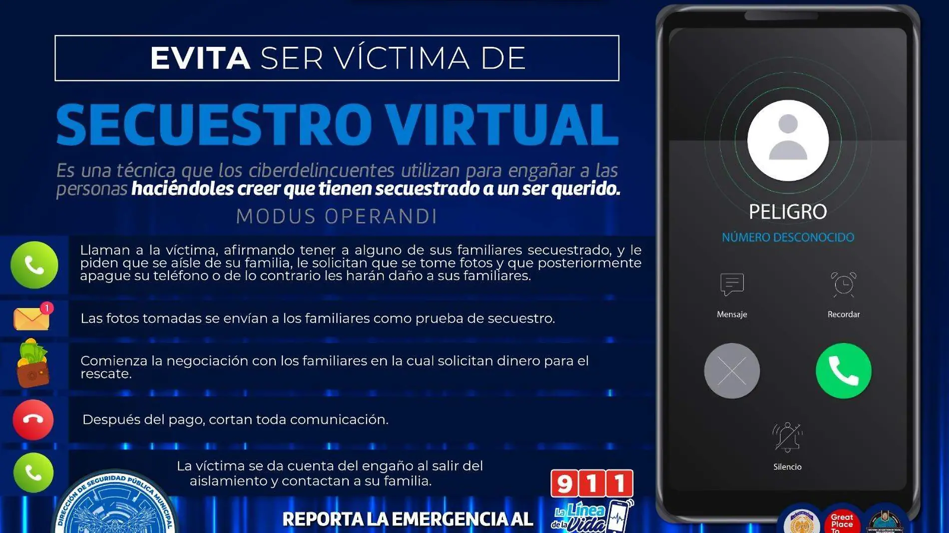 EVITAR SECUESTRO VIRUTAL 